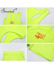 Simenual list haft 2 sztuka zestaw kobiet dorywczo Neon kolor dresy lato Streetwear Crop top i szorty ustawia moda nowy