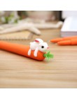 Koreański nowy Cute Cartoon kreatywny biały królik miłość marchew uczniowie czarny pióro neutralne biuro długopis signature biur