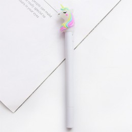 1 sztuk kreatywny uroczy bajka jednorożec długopis żelowy nowość LED światła długopis uczeń pisanie podpisanie długopis na preze