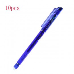10 sztuk biuro biznes przezroczysty tarcia szlifowania magiczne zmazywalne pióro długopis z tworzywa sztucznego 0.5mm wkład dzie
