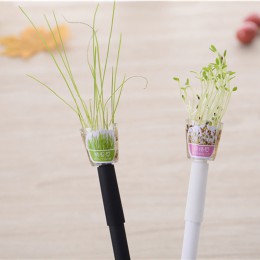 Śliczne ogród rosną trawy długopis żelowy Kawaii doniczkowe długopisy 0.5mm czarny piękny roślin długopis żelowy biurowe kreatyw