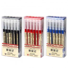 6 sztuk 0.35mm czarny/niebieski/czerwony atrament długopisy żelowe zestaw wkłady długopis z żelowym wkładem szkic rysunek szkoła