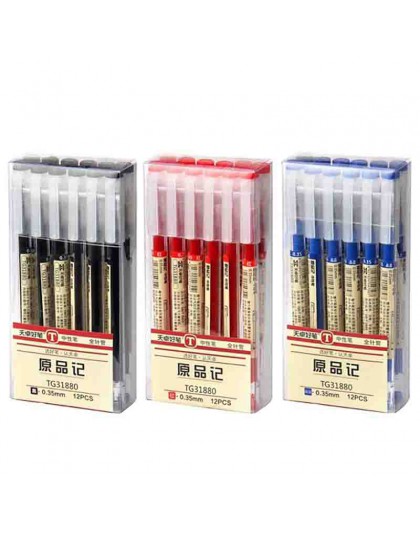 6 sztuk 0.35mm czarny/niebieski/czerwony atrament długopisy żelowe zestaw wkłady długopis z żelowym wkładem szkic rysunek szkoła