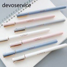 Cienkie żelowe długopisy w pastelowych kolorach artykuły biurowe do szkoły