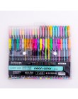 48 długopisy żelowe w różnych kolorach zestaw rysunek malowanie kolorowe brokat sztuki pisaki uczeń szkoły biurowe pisanie biuro