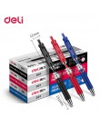 Deli długopis żelowy 3 sztuk 0.5mm biurowe długopisy żelowe dla studentów pisanie czarny czerwony niebieski wysokiej jakości żel