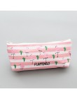 1 sztuk Kawaii piórnik flamingi płótno prezent Estuches piórnik szkolny piórnik ołówek torba szkolne materiały biurowe