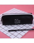 Śliczne różowe piórnik dla dziewczyn Kawaii czarny biały Dot Pu skórzany długopis torba biurowe etui biuro szkolne Zakka escolar