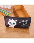 Kawaii kot szkoła ołówek torby śliczne wodoodporny piórnik dla dziewczynek dla dzieci prezent dla dzieci koreański biurowe biuro