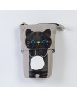 Kreatywny śliczne piórnik kotem na zamek błyskawiczny Kawaii Cartoon ołówki pudełko pióro torba chłopcy dziewczęta szkolne artyk