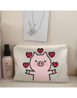 Snoopy pokrowiec na długopis kosmetyczka Cartoon płótno z nadrukiem torebka śliczna świnka piórnik szkolny osobowość worek do pr
