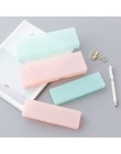 Śliczne Kawaii proste przezroczysty PP plastikowy piórnik piękne pudełko na długopis dla dzieci prezent materiały biurowe materi