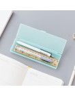Śliczne Kawaii proste przezroczysty PP plastikowy piórnik piękne pudełko na długopis dla dzieci prezent materiały biurowe materi