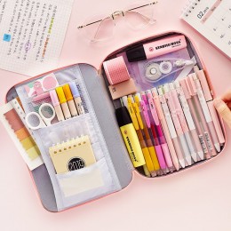 JIANWU 1Pc koreański kreatywny torba na materiały piśmienne dla dziewczynek i chłopców o dużej pojemności torba ołówek piórnik, 