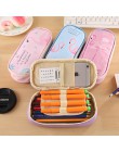Kawaii szkoła Flamingo ołówek Case dla dziewczyn szkolne koreański biurowe duży piórnik śliczne Flamingo ołówek pudełko na preze
