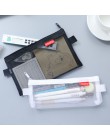 Przezroczyste czyste akta folderu Zipper piórnik ołówek torba szkolne stacjonarne