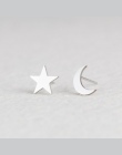 Dzieła Piękny Srebrny Stal nierdzewna Zwierząt Serce Gwiazda Księżyc Stadniny Kolczyki dla Kobiet Koreańskich Minimalistyczne Ko