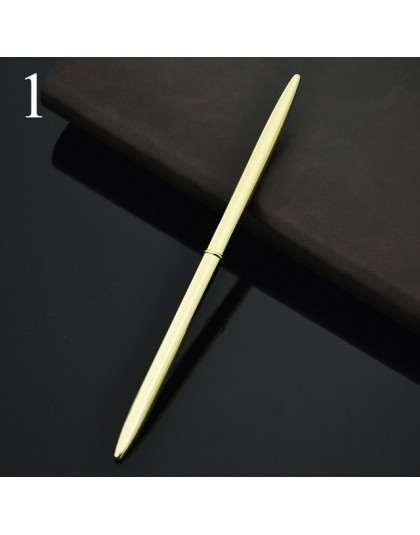 Kreatywny szczupła kulkowy długopis metalowy Vintage złoty srebrny długopis do pisania biznesowego prezenty biuro szkolne materi