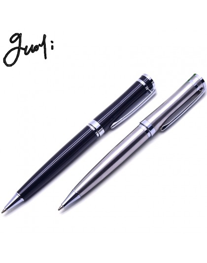 Guoyi G22 kreatywny obrotowy kulkowy długopis metalowy 1 sztuk/partia, nauka materiały biurowe szkoła prezent pióro i luksusowy 