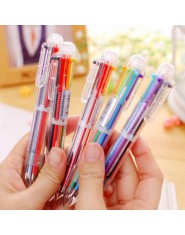 Kreatywny długopis wielokolorowy piękny długopis biurowe naciśnij sześć kolorów długopis dla studentów dzieci biurowe i szkolne 