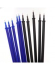 20 sztuk wymazywalnej długopis 0.5mm pisanie stalówki pręt niebieski czarny atrament długopis napełniania szkoły uczeń nadające 