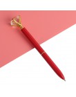 21 kolor Kawaii długopis duży klejnot długopis metalowy z duży diament niebieski i czarny magiczne pióro moda szkolne materiały 