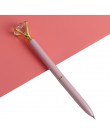 21 kolor Kawaii długopis duży klejnot długopis metalowy z duży diament niebieski i czarny magiczne pióro moda szkolne materiały 