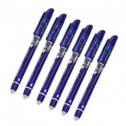6 sztuk/zestaw 0.5mm wymazywalnej długopis niebieski czarny atrament napełniania długopis pióro do szkoły dostaw Student pisanie