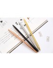 0.7mm metalowa luksusowe złoty srebrny długopis pióra do pisania szkolne biuro biznes dostaw