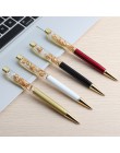 Eleganckie pióro kulkowe zdobione drobinkami złota magiczny długopis tradycyjne artykuły piśmiennicze dla uczniów studentów