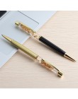 Eleganckie pióro kulkowe zdobione drobinkami złota magiczny długopis tradycyjne artykuły piśmiennicze dla uczniów studentów