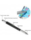 1 sztuk/partia New Arrival narzędzie długopis śrubokręt linijka poziomica z Top i skalę wielofunkcyjny metalu i długopis z tworz