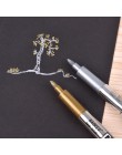 2 sztuk DIY Metal wodoodporna markery permanentne Sharpie złoto i srebro 1.5mm materiały studenckie rękodzieło pióro sztuki malo