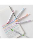 12 sztuk/zestaw japoński piśmienne Zebra Mild liniowej podwójne kierunek fluorescencyjny długopis Milkliner długopis zakreślacz 