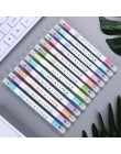 12 sztuk/zestaw japoński piśmienne Zebra Mild liniowej podwójne kierunek fluorescencyjny długopis Milkliner długopis zakreślacz 