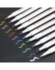 2017 nowy Sta 10 kolory metalowe Marker długopis Diy Scrapbooking rzemiosło miękki pisak z pędzelkiem Marker do malowania długop
