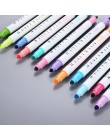 12 sztuk/partia podwójna głowica zakreślacz pastelowe markery fluorescencyjny długopis akwarela zakreślacze długopis do rysowani