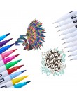 100 kolory podw&oacutejna końc&oacutewka mazak długopisy sztuki akwarela Fineliner rysunek malarstwo piśmienne efekt najlepsze