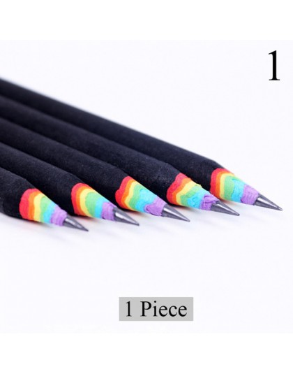 1pc śliczne Rainbow drewniane 2B ołówki Kawaii gradientu studentów cylindryczne ołówek dla dzieci prezent szkolne ołówek biurowe