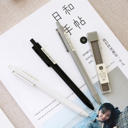 JIANWU 3 sztuk 0.7mm 0.5mm proste mody automatyczny ołówek uczeń typ prasy ołówek mechaniczny materiały studenckie