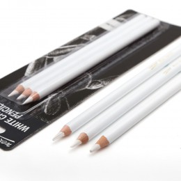 Profesjonalne 3 sztuk biały szkic ołówki węgiel standardowy ołówek rysunek ołówki zestaw do szkoły narzędzie akcesoria do malowa