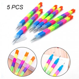 5 sztuk szkolne bloki wymienny rdzeń kredki Rainbow narzędzia do pisania dla dzieci prezent ołówki zabawki piśmiennicze pióro łą