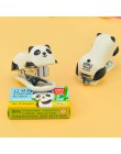 1 sztuk Mini Panda zszywacz zestaw Cartoon biuro szkolne papiernicze spinacz do papieru wiążące spoiwa, książka, kanalizacja