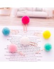 6 sztuk/zestaw śliczne Hairball różowe złoto klip modelowania spinacz do papieru moda biuro biznes pani styl biurowy zestaw papi