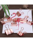 TUTU 10 sztuk/partia jednolity kolor różowe złoto metalowe spinacze do papieru notatki list spinacz biurowy H0059