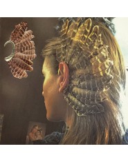 Moda wielkie pióro Leopard Ear Cuff złote klipsy dla kobiet mężczyzn ślub bez Piercing Party biżuteria Bijoux Za kolczyki