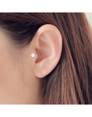 Nowy śliczne koreański styl AAA Cezch cyrkon mały gwiazdą nie Piercing klip kolczyk Ear Cuff Tragus kolczyki 2018 Femme Bijoux b