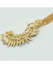 SHEEGIOR Boho długie frędzle ucha nausznica Bijoux Femme złote łańcuchy Rhinestone duże klipsy dla kobiet modna biżuteria na pre