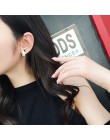 Nowy koreański śliczne asymetryczne Pentagram przestrzeń astronautów klip na kolczyki nie przebite dla kobiet dziewczyna moda da