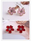 JIOFREE Korea styl kwiat kształt emalia klip na kolczyki bez przekłuwania dla dziewczyny Party śliczne piękny bez otworu klip do